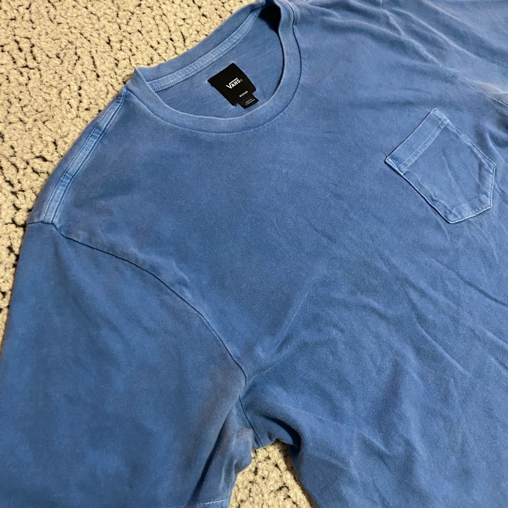 Vans - faded casual mens t shirt with front pocket - size Medium - Picture 4 of 9